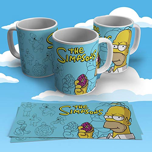 adaysusdetalles Los Simpson Personaje Taza,Regalo Amigo Invisible,cumpleaños,Navidad