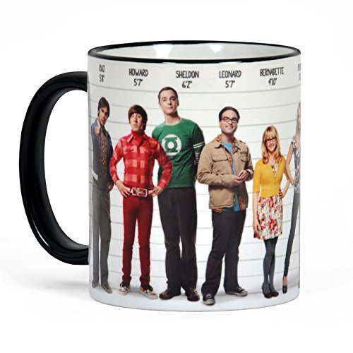 Big Bang Theory Taza de café con diseño impreso en todo el contorno.