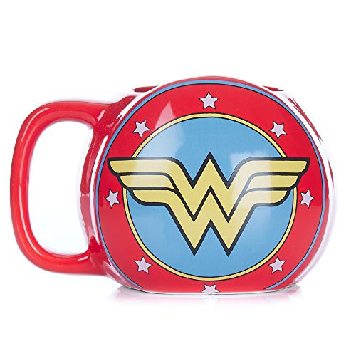 DC Comics Wonder Woman Escudo Taza, cerámica,, 12 x 14 x 10 cm