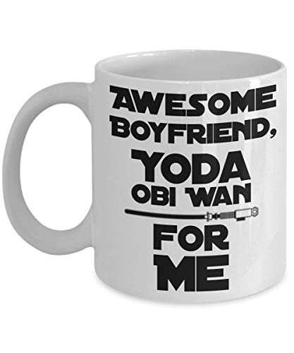 Mattanch Taza Yoda OBI WAN For Me, Novio Impresionante, Regalos del día de San Valentín de Star Wars, Regalo del día de San Valentín de Star Wars, Tazas de café Yoda, Regalos de cumpleaños del día de