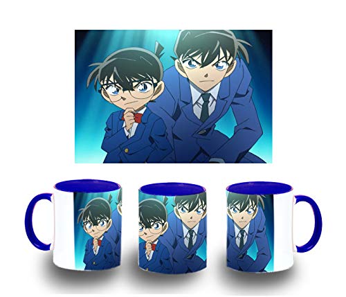 MERCHANDMANIA Taza Azul Detective Conan EDOGAWA Color mug