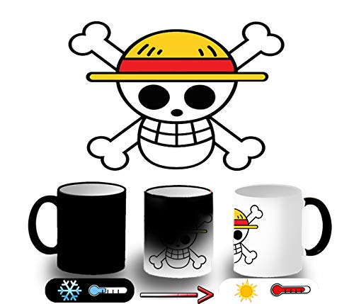 MERCHANDMANIA Taza MÁGICA Logo One Piece Calavera Magic mug