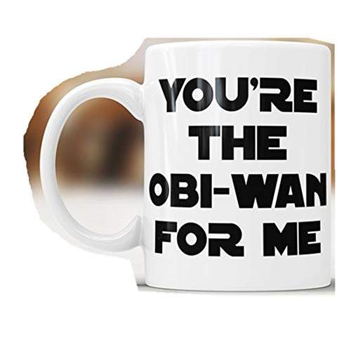 Taza divertida de café con texto en inglés "You're The OBI Wan for Me"