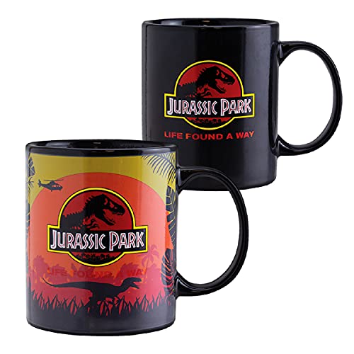 Paladone Jurassic Park - Taza de cambio de calor, multicolor con licencia oficial de Jurassic Park, PP8188JP