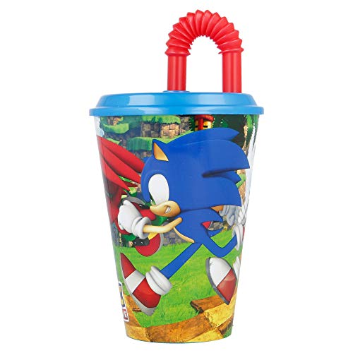 Vaso Infantil Reutilizable Con Tapa Y Pajita De 430 Ml | Sonic